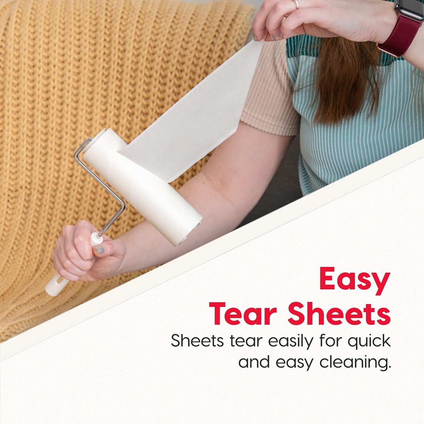 IRIS USA Extra Sticky Lint Rollers, 5 Pack of Large Refills Only - No Handle/Cover Included - 90 Sheets/Roll, 450 Sheets Total