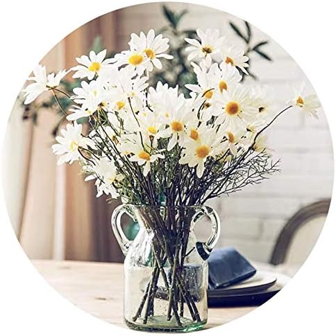 10pcs Artificial Daisy Flowers Flower Arrangements for Home Hotel Office Wedding Party Garden Craft Art Decor Each Approx 21&#x22; High No Vase White