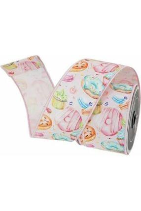 2.5&#x22; Pastel Pastries Ribbon: Pink