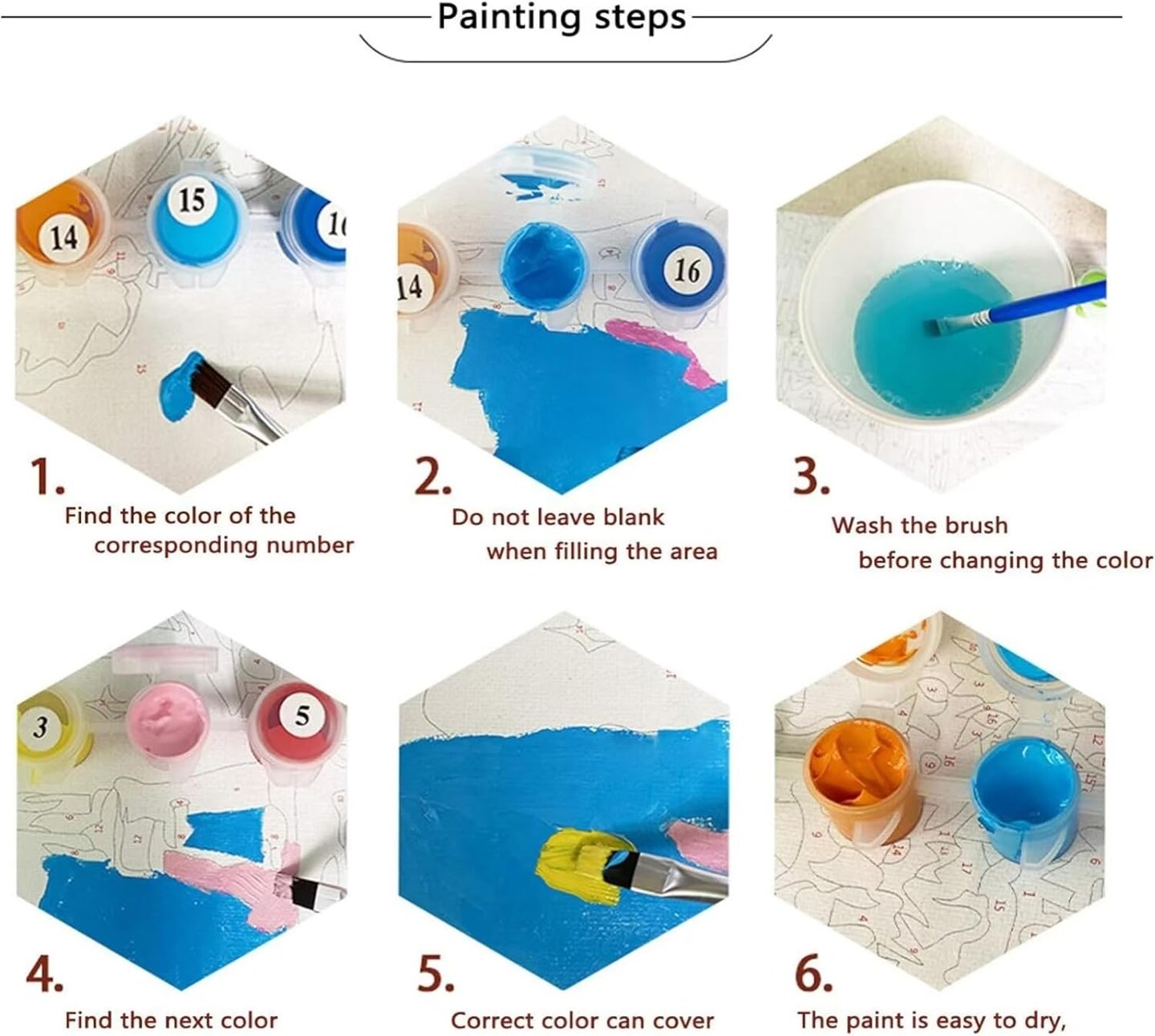 Paint By Numbers Kit For Adults, Mountain Paint By Number Kits For Beginner Landscape Acrylic On Canvas Mountains Diy Oil Painting Kit Adults&#x27; Paint-By-Number Kits For Gift Home Wall Decor 16x20 Inch