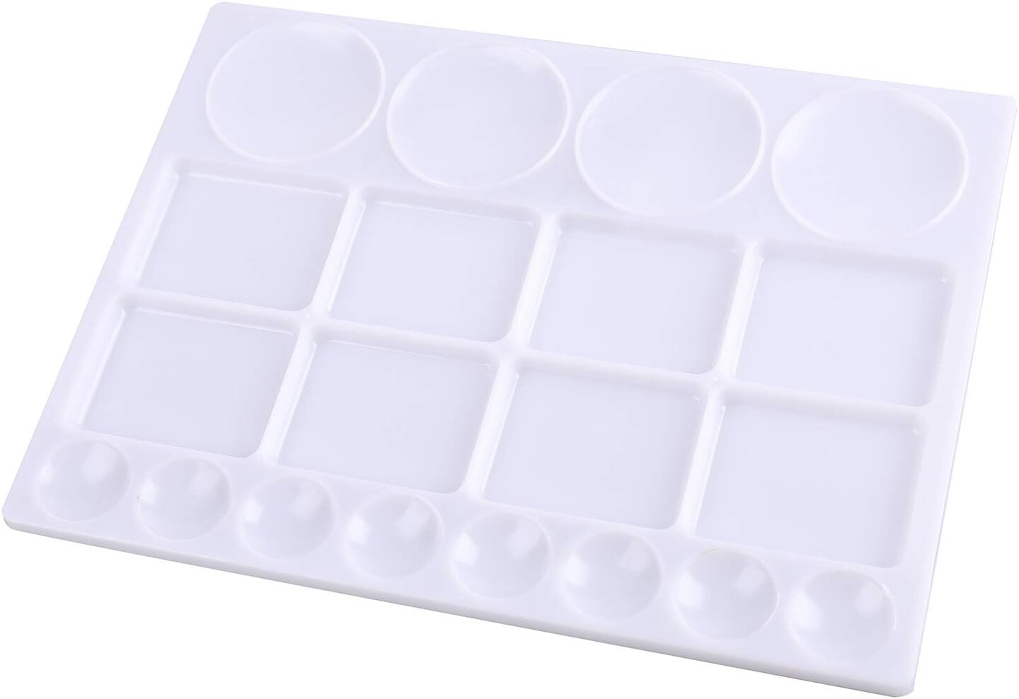 6 Pack 20-Well Palette Watercolor Paint Tray Palettes for Oil, Watercolor and Acrylic Paints