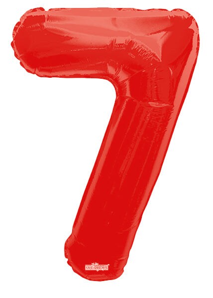 34&#x22; Numeral 7 Balloon - Red, 1ct