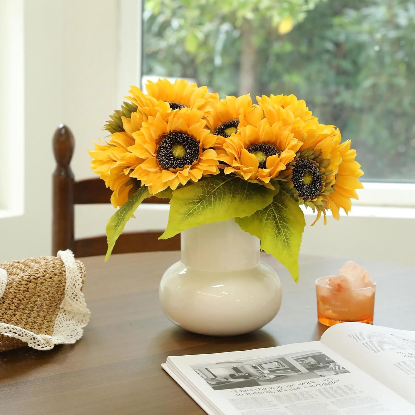 9Pcs Artificial Sunflowers Fake Sunflowers