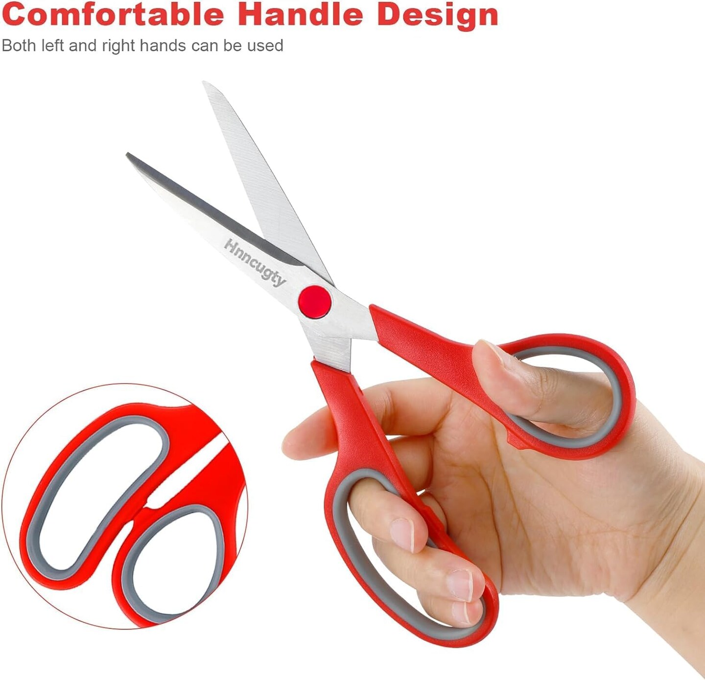Scissors All Purpose Bulk Set of 18-Pack, Sharp Shears for Office School Supplies Student Teacher Classroom Desk Home Art Craft Sewing Fabric, Comfort Grip, Right/Left Handed