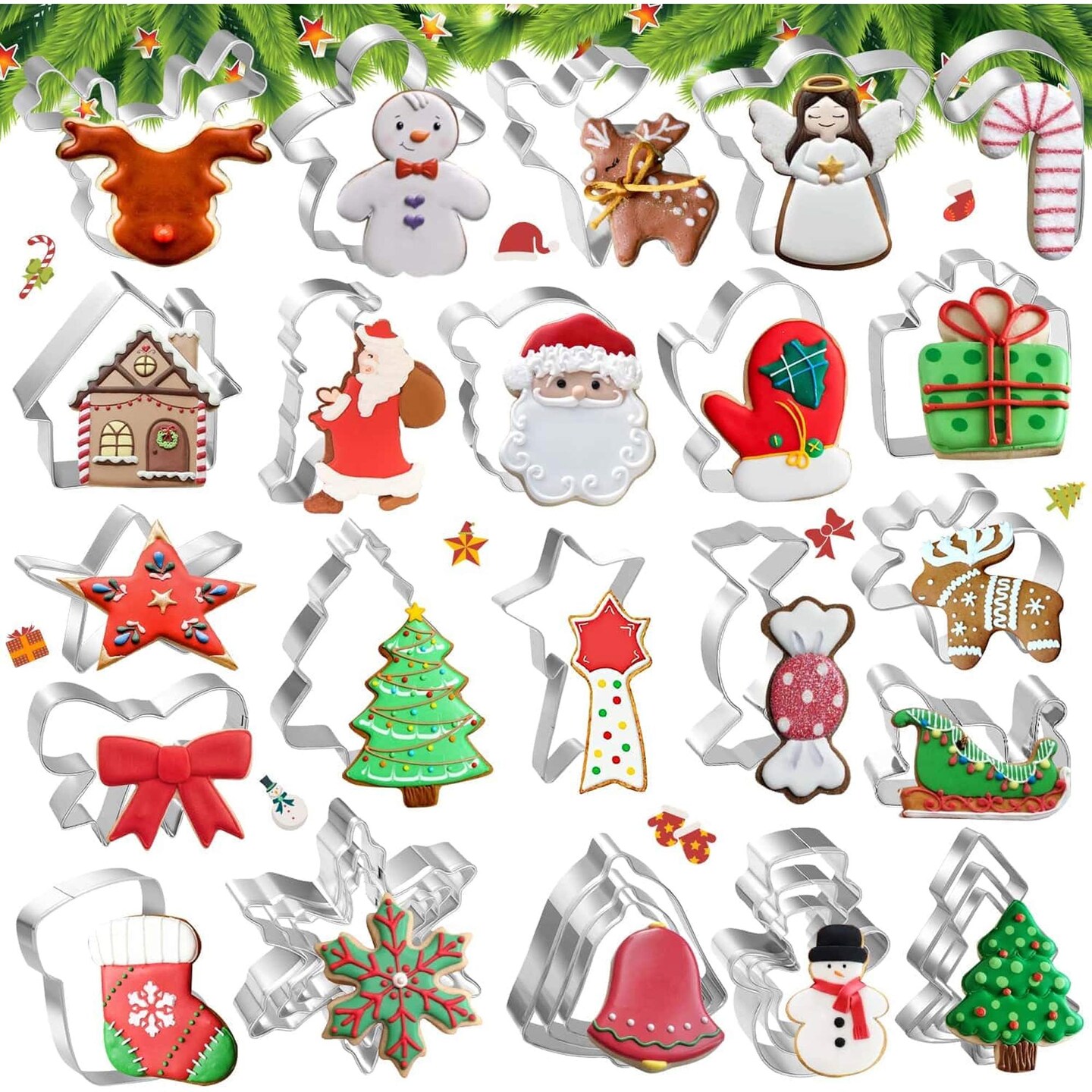 Christmas Cookie Cutters Set 30 Pieces
