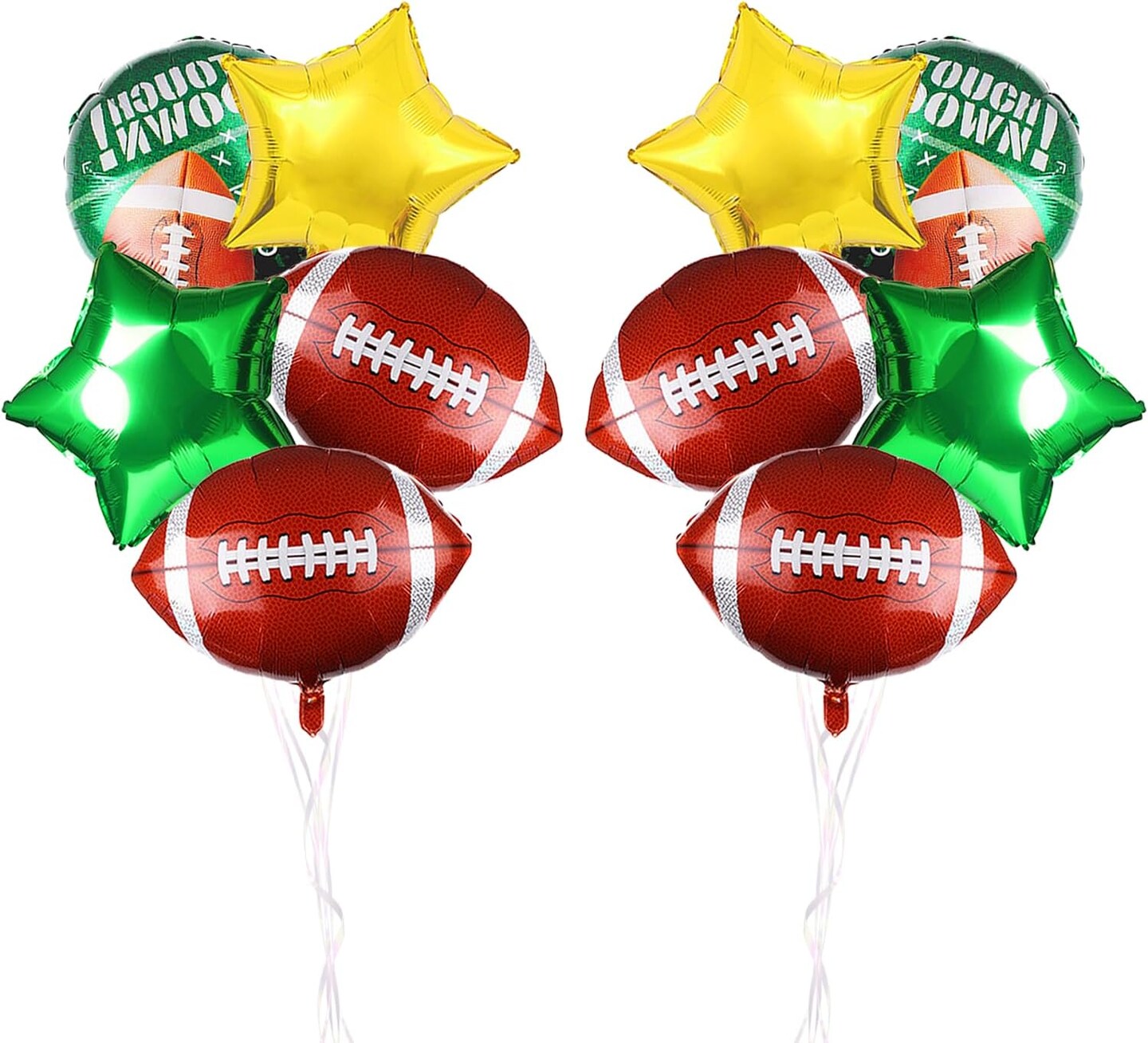 Football Balloons for Football Theme Party Decorations, Large Foil Mylar Football Green Balloon Decor for Boys Kids Men Rubby Balloon Decor Party Supplies