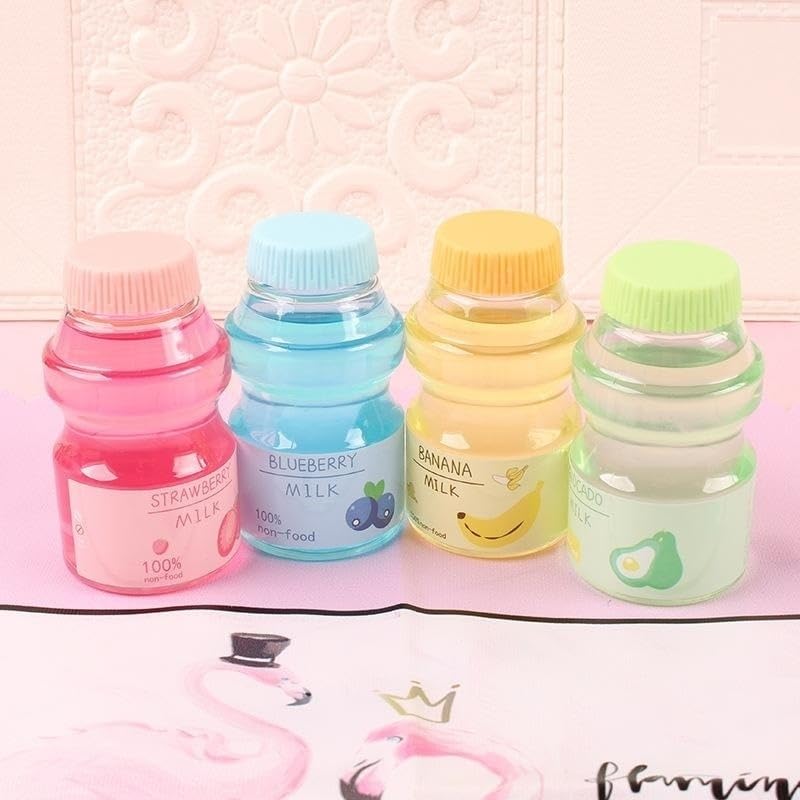 Clear Slime Strawberry Jelly Slime Fluffy Slime Stretchy Crunchy Slime Bubble Slime Soft Putty Stress Relief Toy Party Favors Slime Add Ins Super Light Favor Gift and Birthday (Pink)