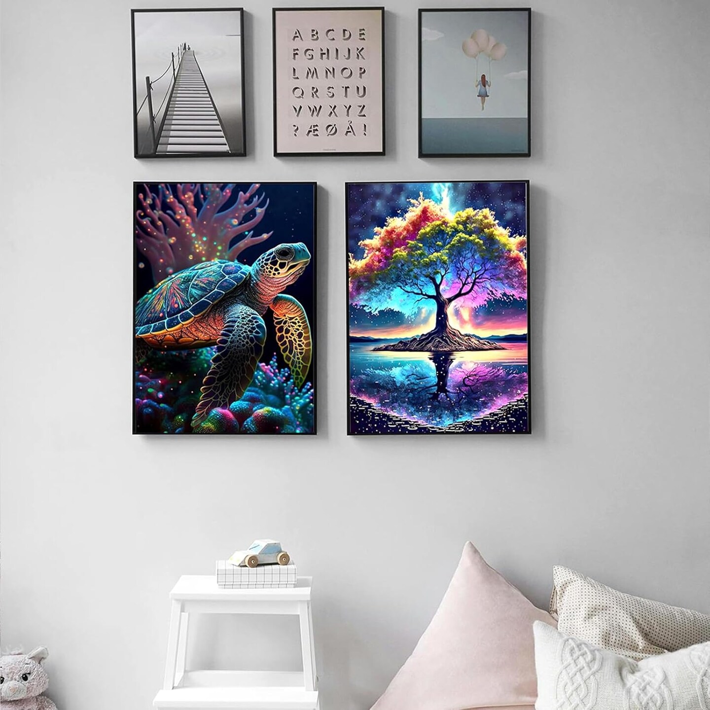 5D Diamond Art Kits for Adults Beginners,Sea Turtle DIY Paint with Round Full Drill Diamonds Painting Mosaic Gems Art for Home Office Wall Decor 12x16 Inch