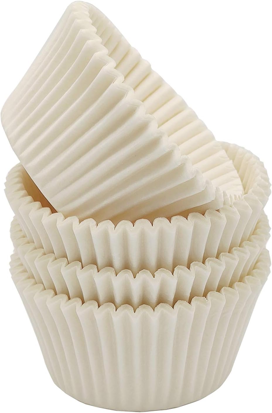 Premium White Standard Greaseproof Cupcake Liners Muffin Baking Cups for Wedding, 100-Count