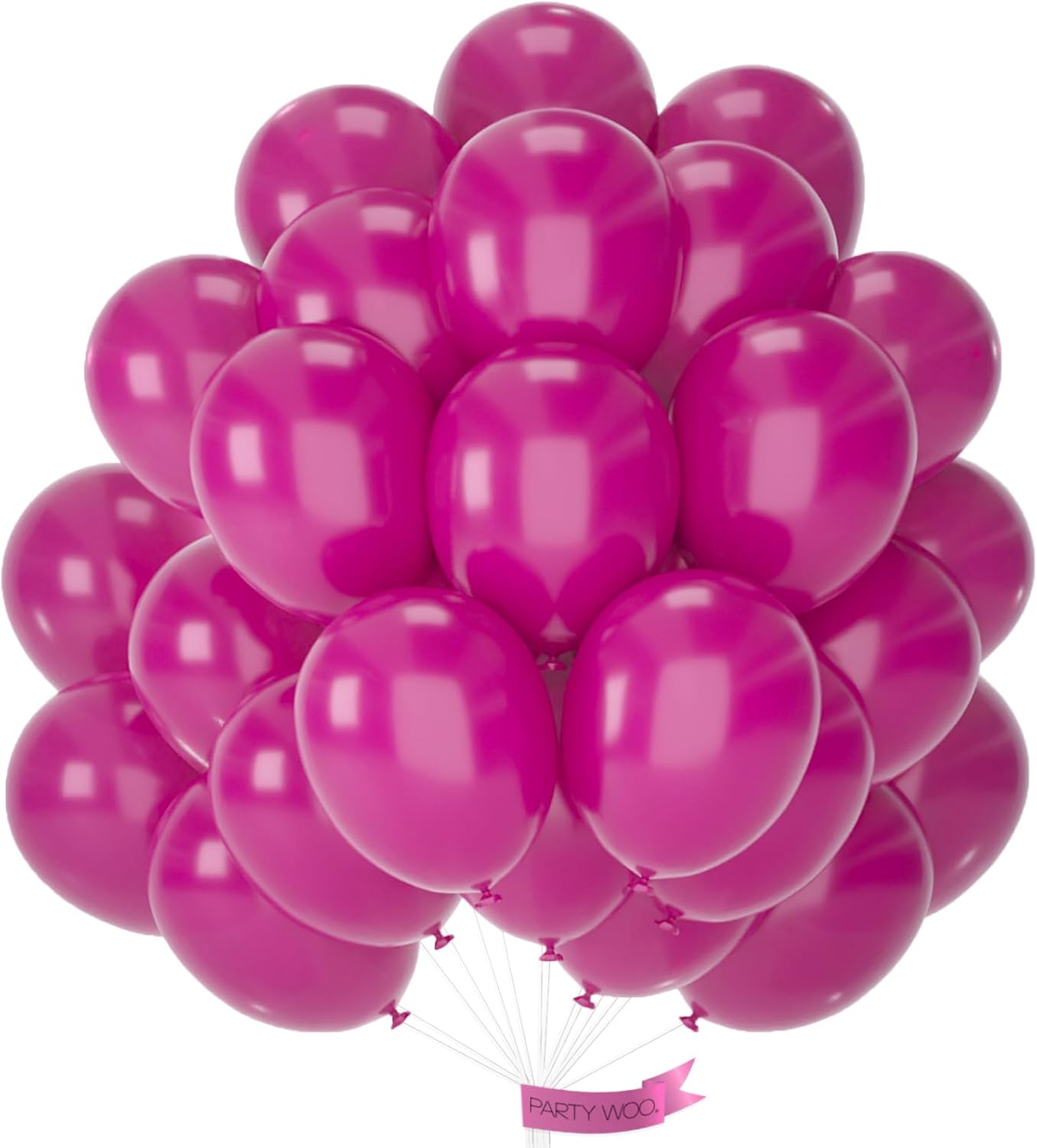 Hot Pink Balloons 50 pcs 12 Inch Magenta Fuchsia Dark Pink Latex Helium Balloons for Valentine&#x27;s Day Baby Shower Bachelorette Bridal Shower Birthday Party Decorations Pink