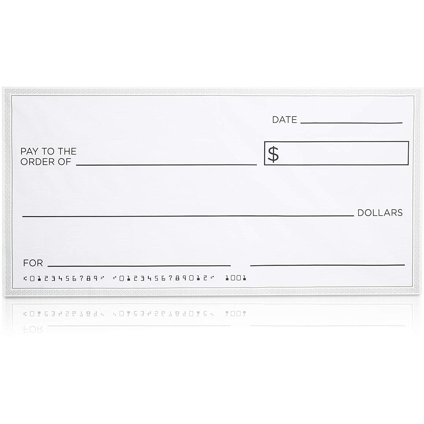 Giant Oversized Fabric Check with Marker for Presentations, Awards, Prizes, Fundraisers, Endowment Donations (60 x 30 In)
