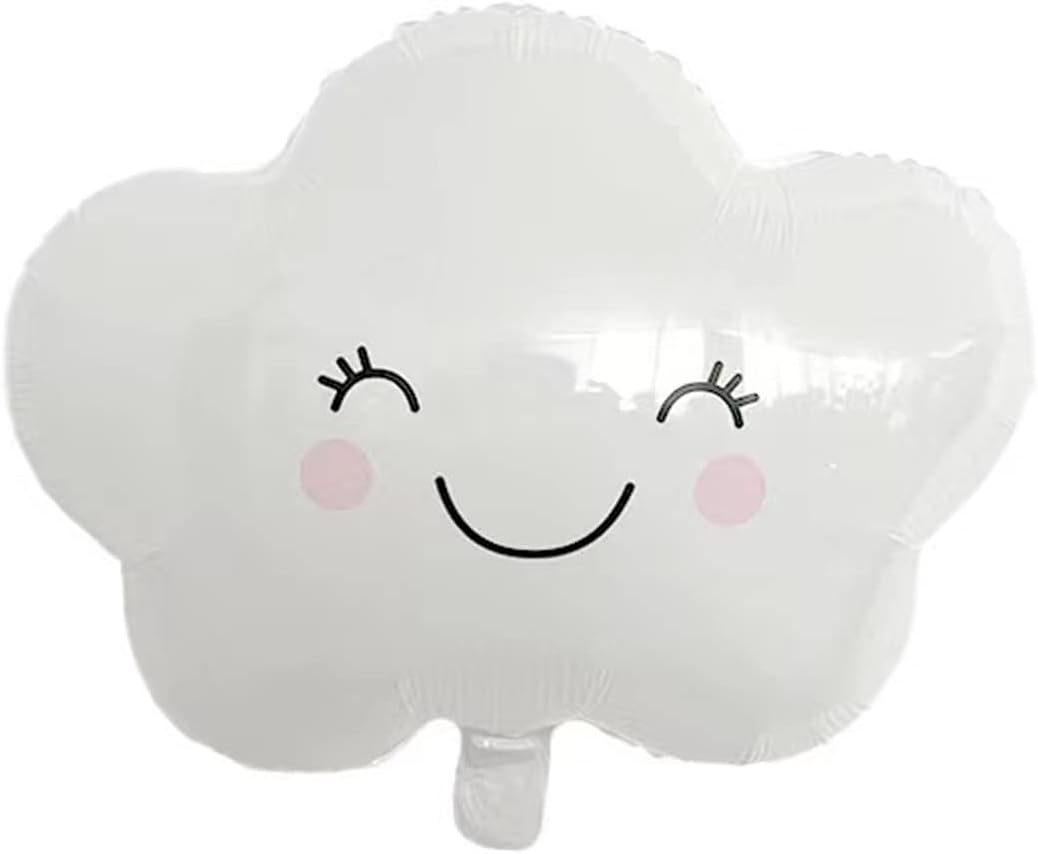 6PCS Sun Foil Balloons Cloud Mylar Balloons for Birthday, Baby Shower, Theme Party Decorations