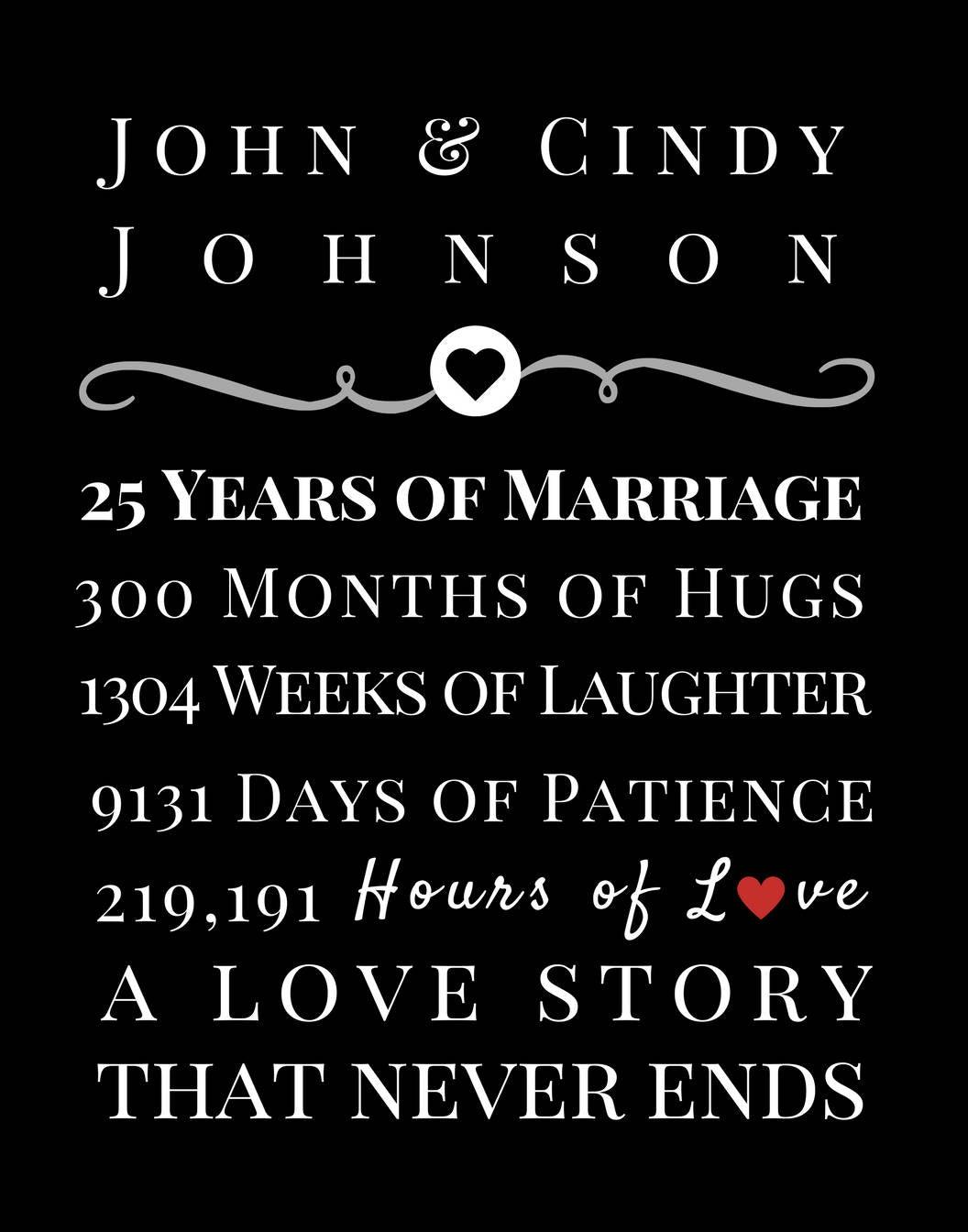 15 year Wedding Anniversary gift Framed art decor