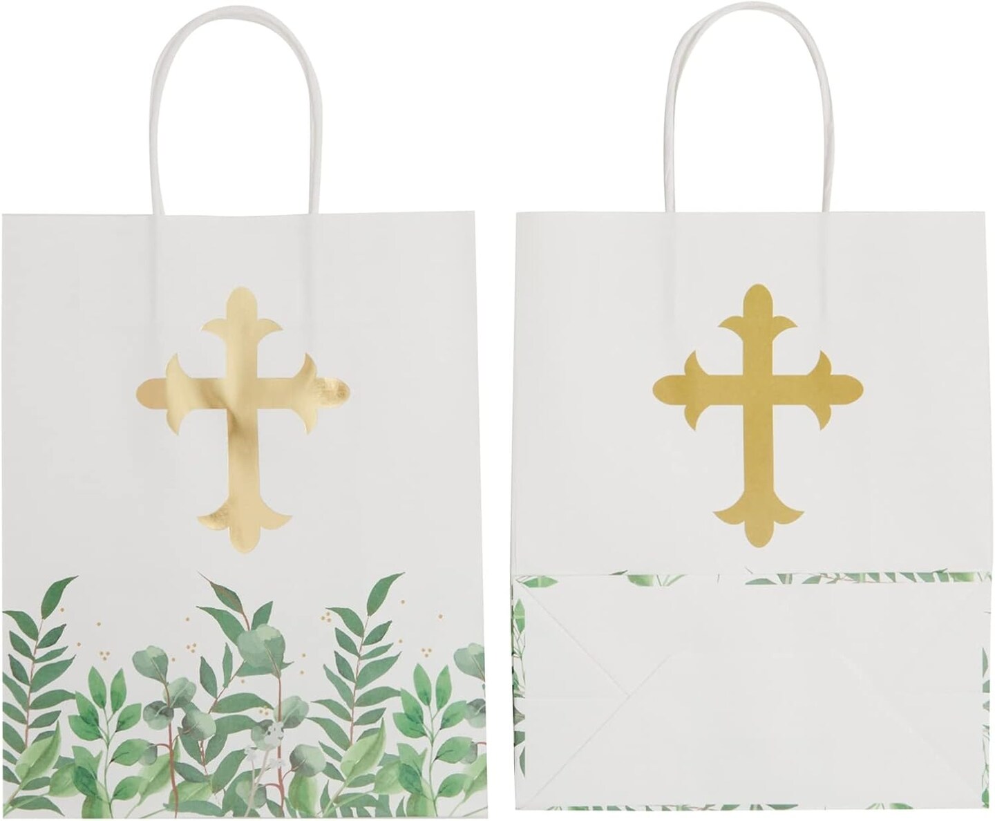 15 Pack of Religious Party Favor Gift Bags for Easter Christening Gifts, for Girls and Boys Baptism