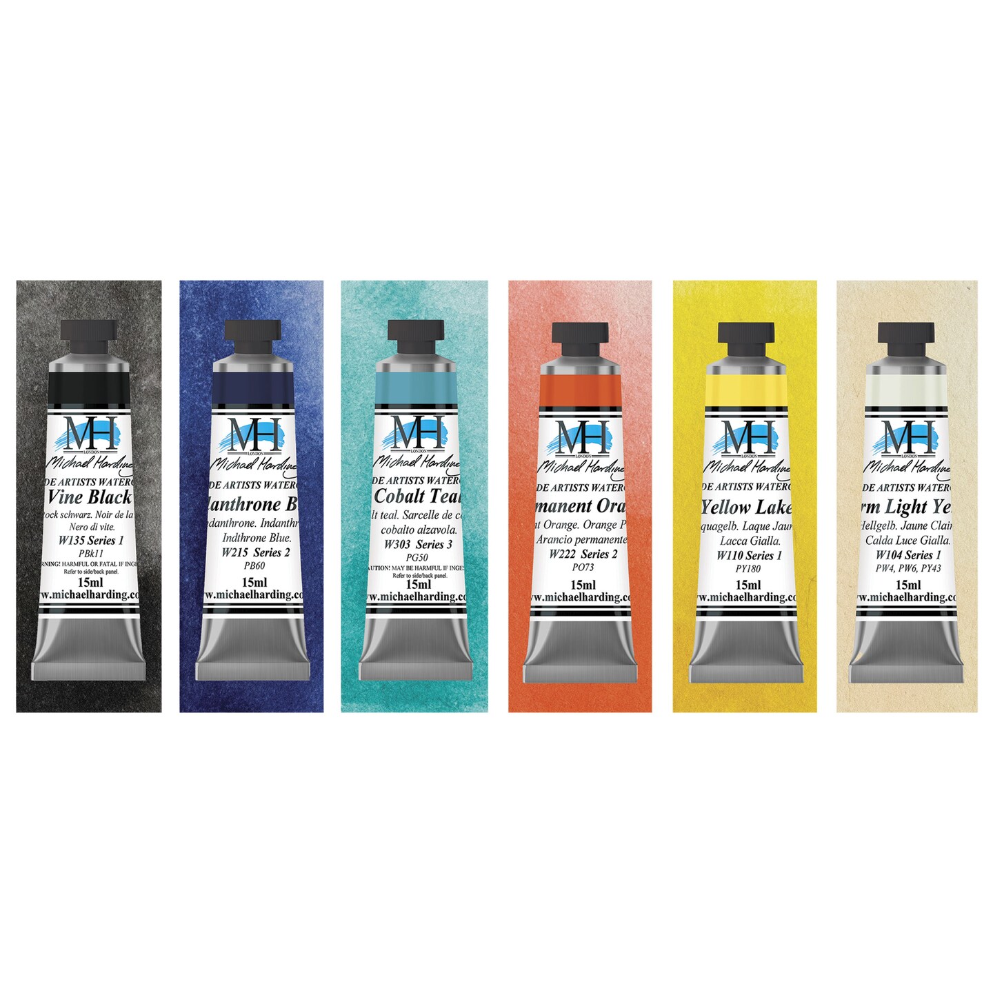 Michael Harding Artists Watercolors - Set of 6, City Night, 15 ml