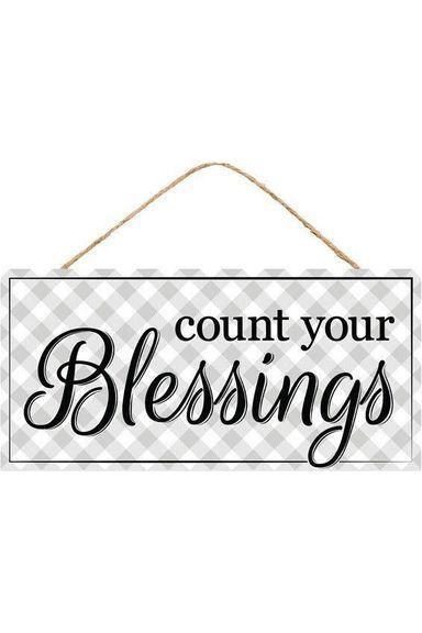 12&#x22; Wooden Sign: Count Your Blessings