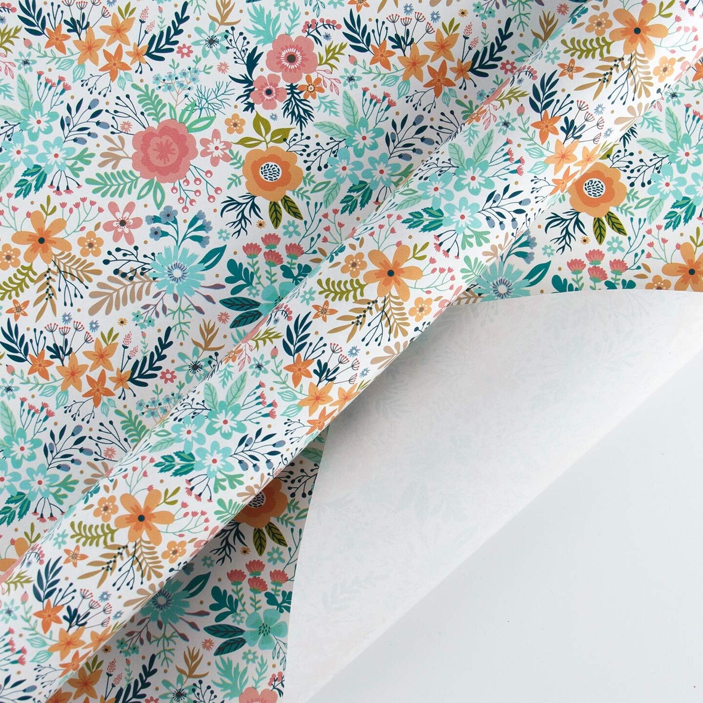 Jumbo Floral Wrapping Paper Roll - 30 Inch x 33 Feet