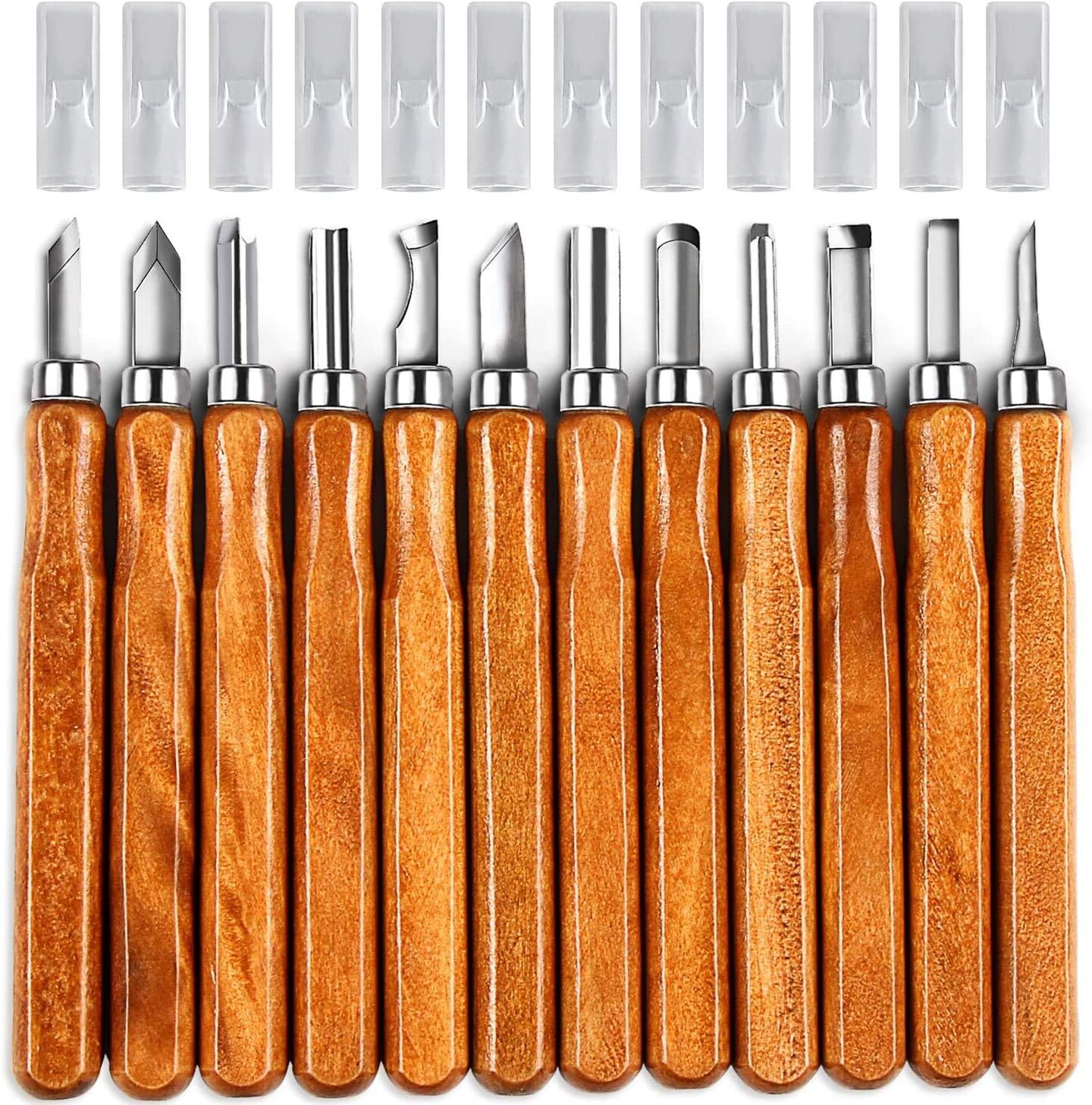 Wood Carving Knife Set - 20 PCS Hand Carving Tool Set for DIY Sculpture Carpenter Experts & Beginners