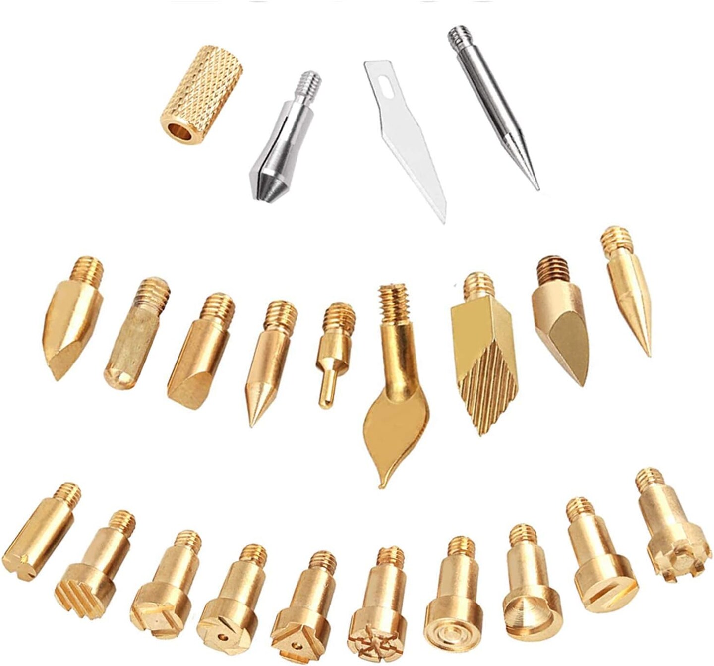 23-Piece Pyrography Tip Set – Wood Burning Tool Tips for Carving & DIY Crafts.