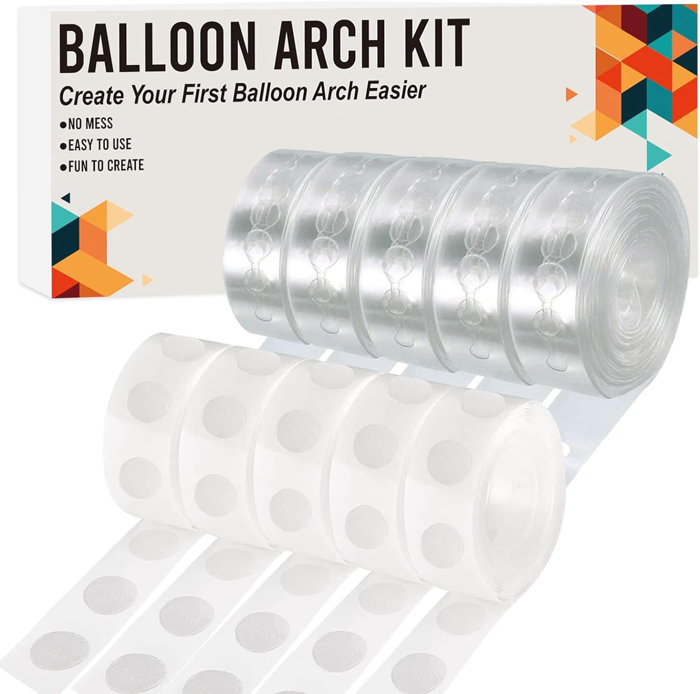 Balloon Arch Kit – 82ft DIY Garland Strip with 500 Glue Dots for Party Decoration