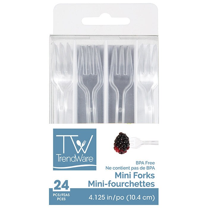144 pc Bulk Clear TrendWare Mini Forks