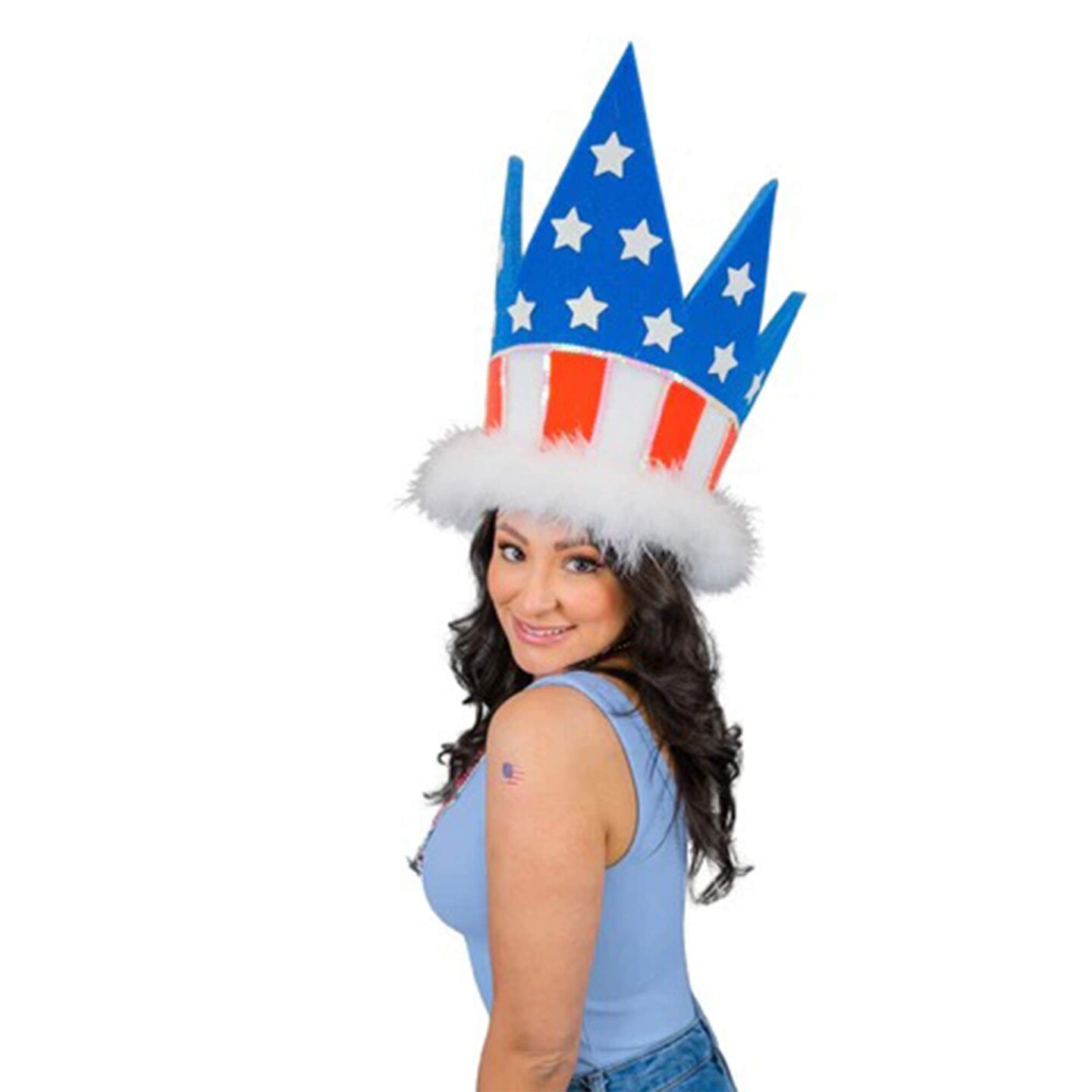USA Crown Hat Patriotic &#x26; Regal Party Accessory