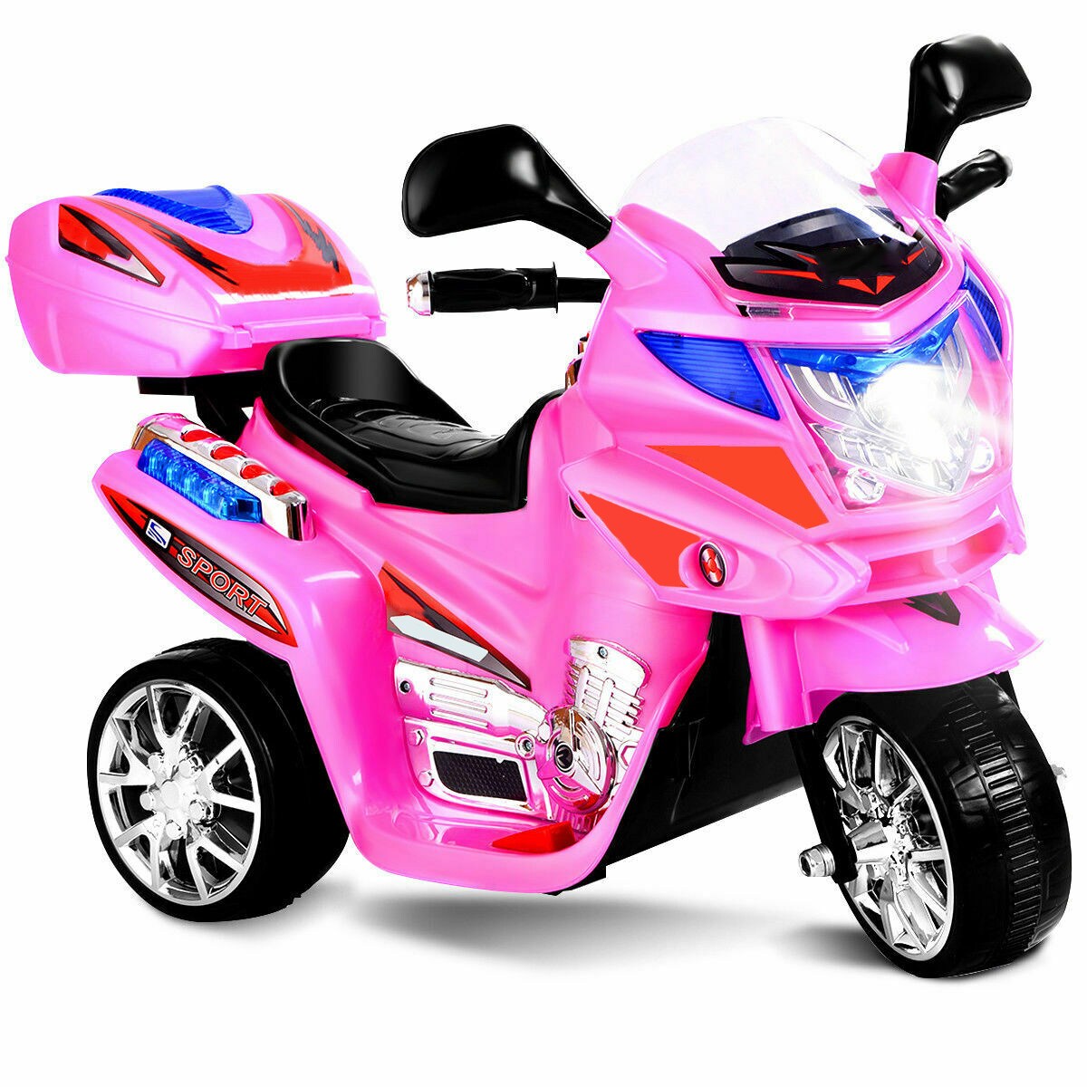 Kids Ride-On Motorcycle with Music, Lights and Rechargeable Battery