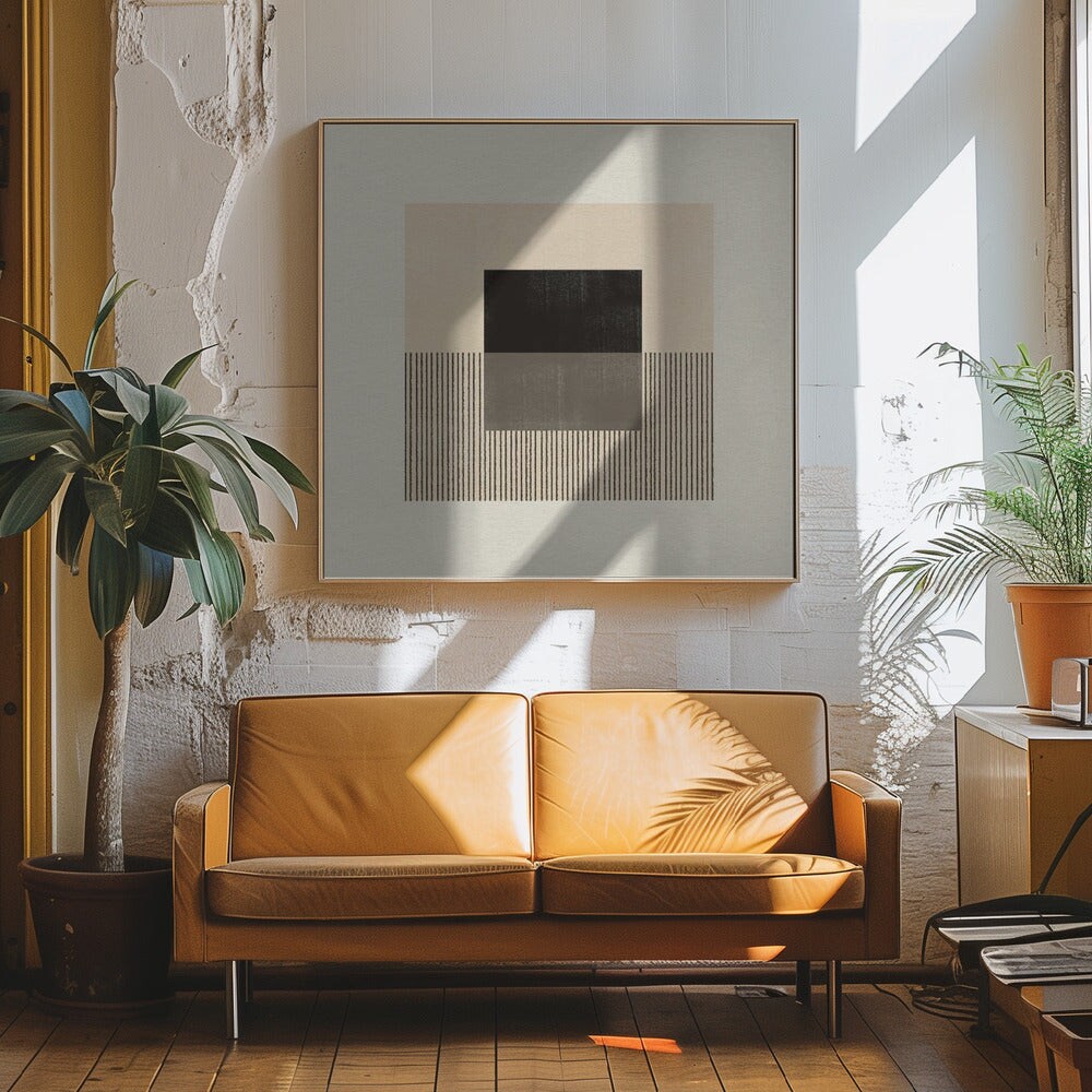 Paper Object No2. Square Canvas Art | Modern Home Wall Decor 24x24 Canvas - Corporate Office Art