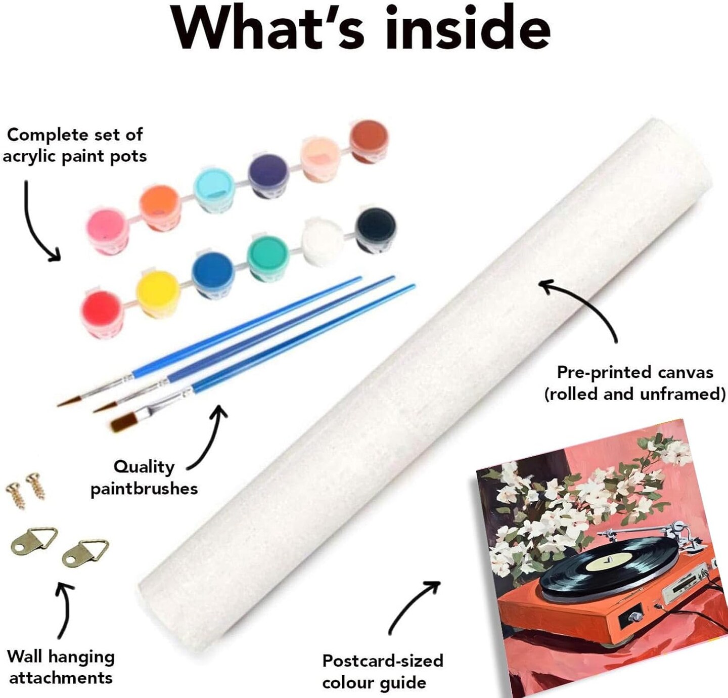 Paint by Numbers Kit for Adults,Retro Records Painting by Numbers,DIY Acrylic Paint Kit Arts and Crafts for Adults Without Frame,Easy Adult Paint by Number Kits on Canvas for Decor 16x20inch