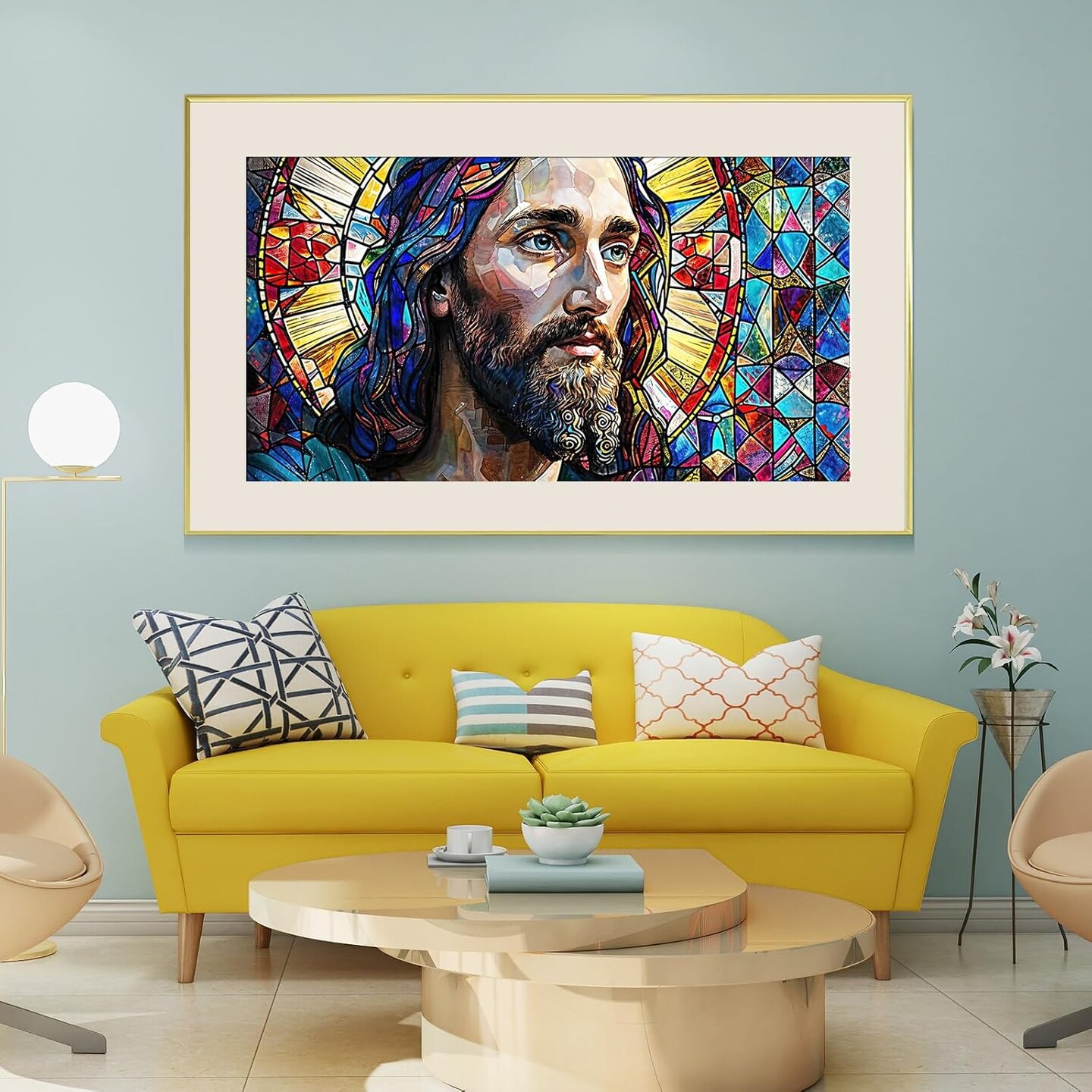 Large Diamond Painting Kits, 5D Jesus Diamond Art Kits for Adults, DIY Full Drill Jesus Diamond Art Painting, Large Gem Art Kits for Home Wall Decor 27.5X15.7 Inch