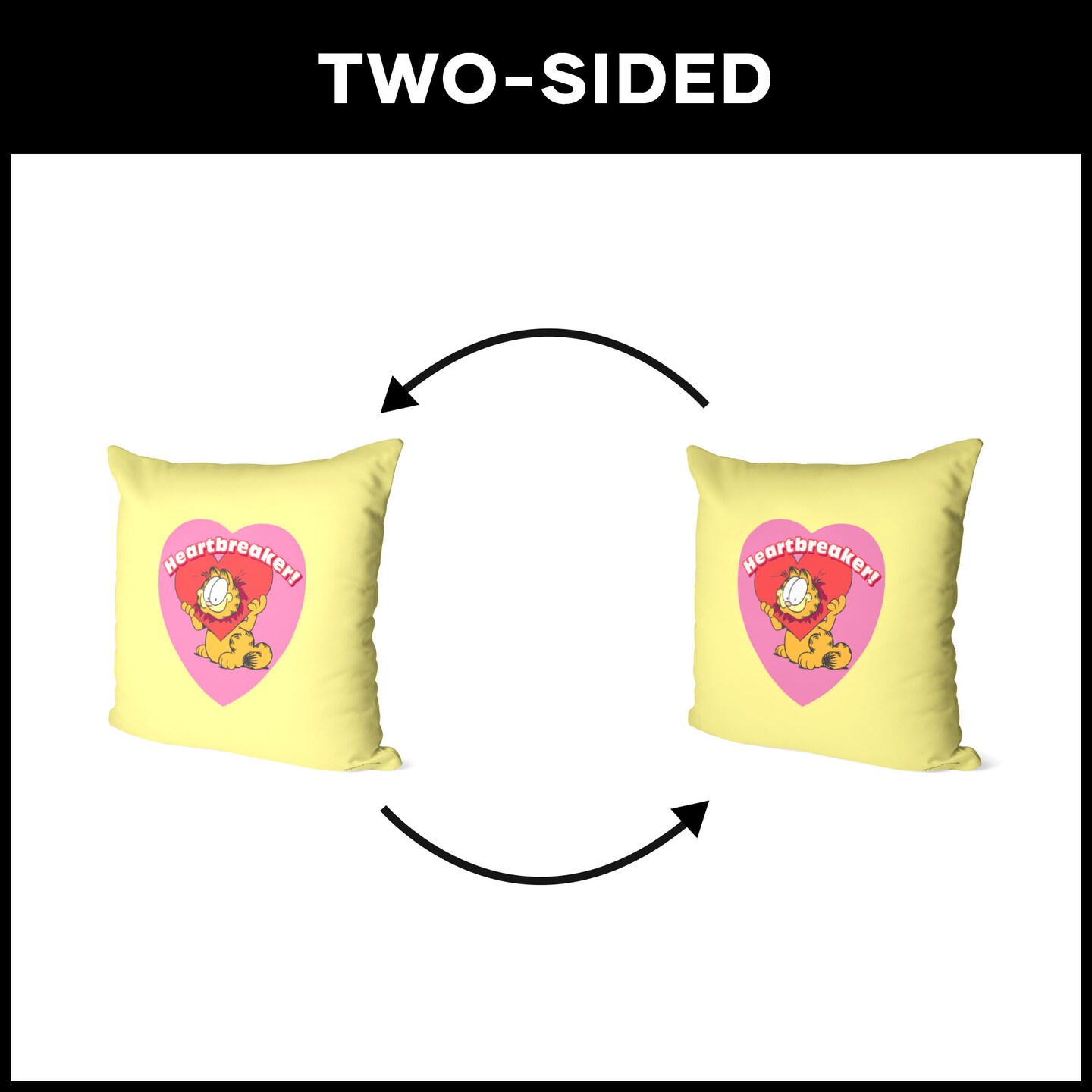 Nickelodeon Garfield Valentine&#x27;s Day Throw Pillow 18&#xD7;18 Inches
