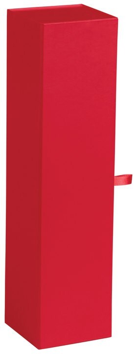 Pack/3: Red Magnetic Closure Wine Gift Box - 3-1/8 x 3-1/4 x 13&#x22; (1 Bottle)