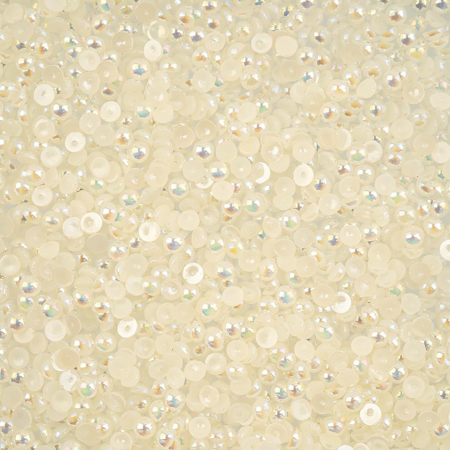 Crystal Lane DIY SS12(3mm) Plastic Pearl Flatback Rhinestones, 1850pcs