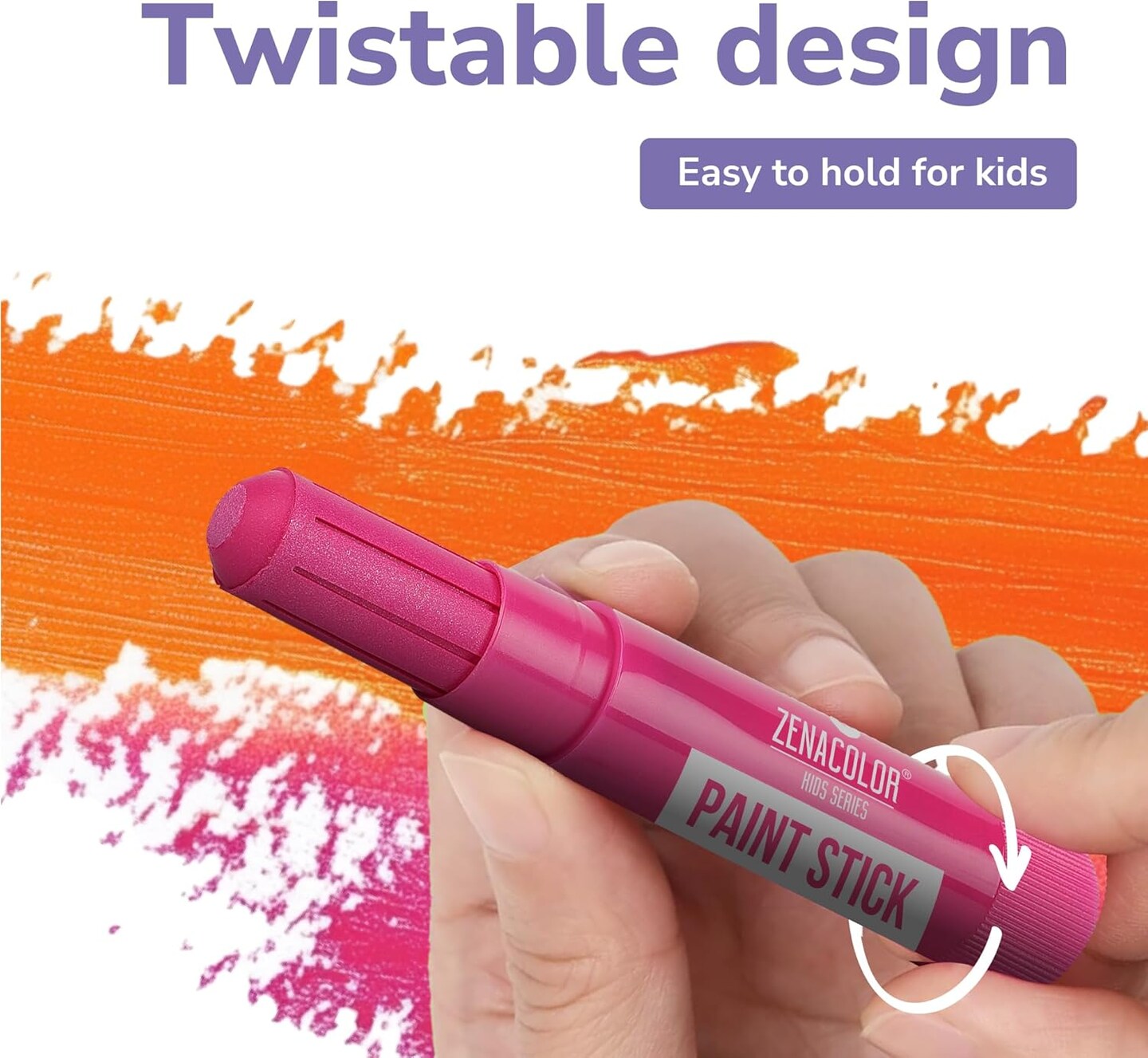 Tempera Paint Sticks - 12 Colors Kids Paints - Non-Toxic Washable Paint Sticks for Kids - Mess Free Quick Drying Art Supplies