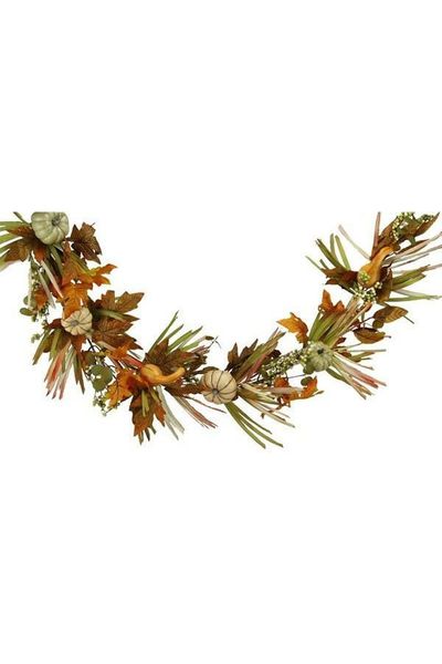 5&#x27; Pumpkin Gourd Berry Leaf Fall Garland