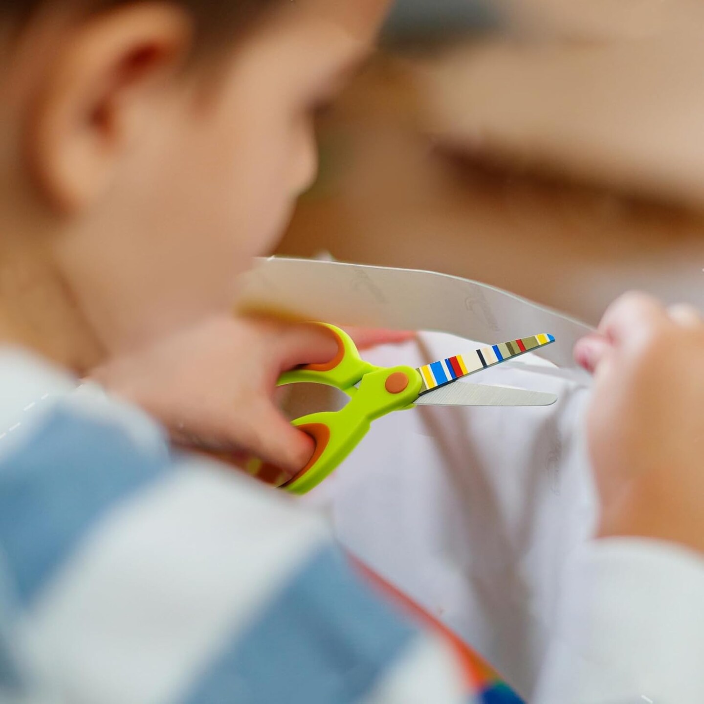 Scissors 3 Pack Children&#x27;s Scissors with Comfort Handles 5&#x22; Safety Blunt Tip Scissors Floral Print Blades and Soft Grip Cute Scissors,School, DIY, Home, Classroom Use Crafting Cutting Paper