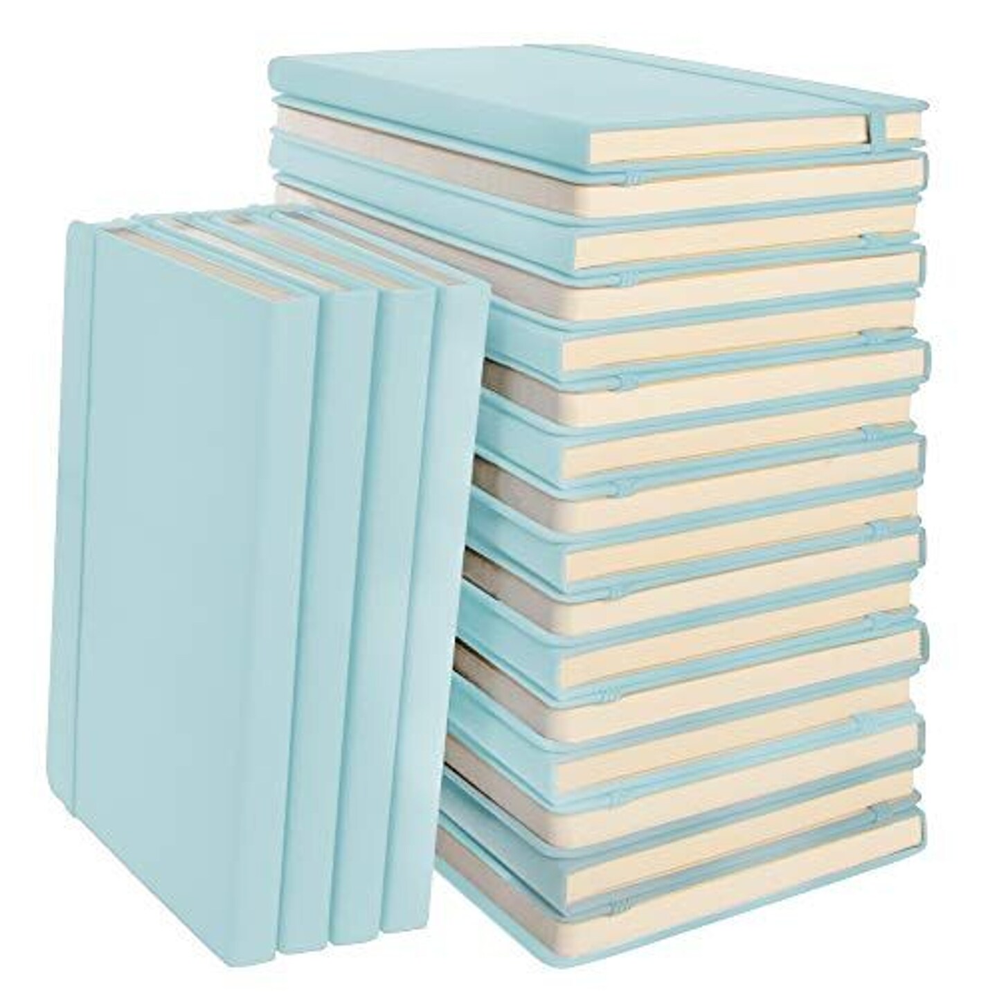 Simply Genius (20 Pack) A5 Hardcover Bullet Notebooks Dotted Grid Notebook/Journal, Leatherette Dotted Bullet Grid Journal, 192pg Dot Notebook, 5.7 x 8.4 Inches, Light Blue