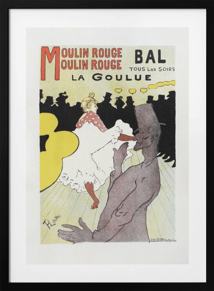 Affiche Pour Le Moulin Rouge la Goulue (1898 by TOULOUSE LAUTREC Framed Art