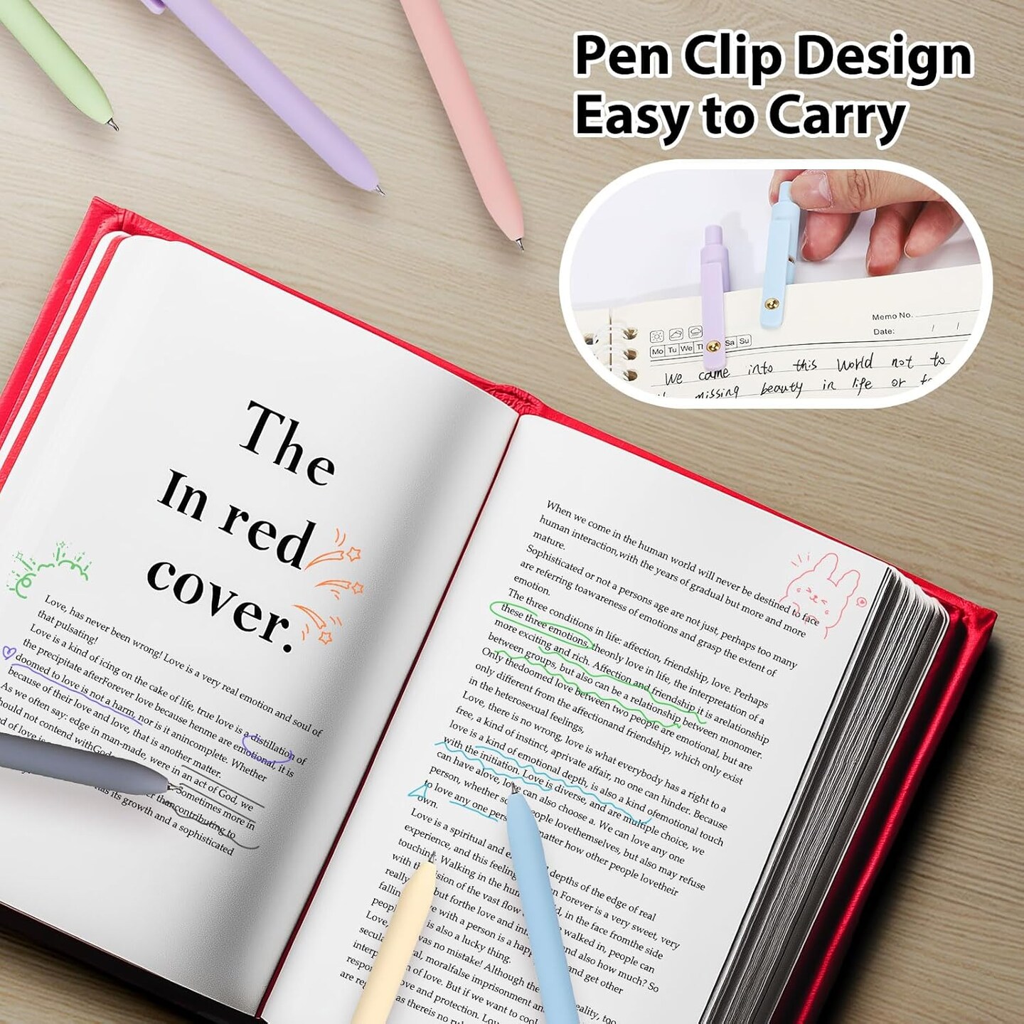 6-Piece Gel Pens, 0.7mm Medium Point, Morandi Colors for Journaling & Notes