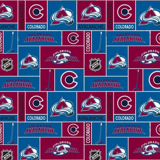 NHL Licensed Colorado Avalanche 840-AVA Cotton Fabric by the Yard