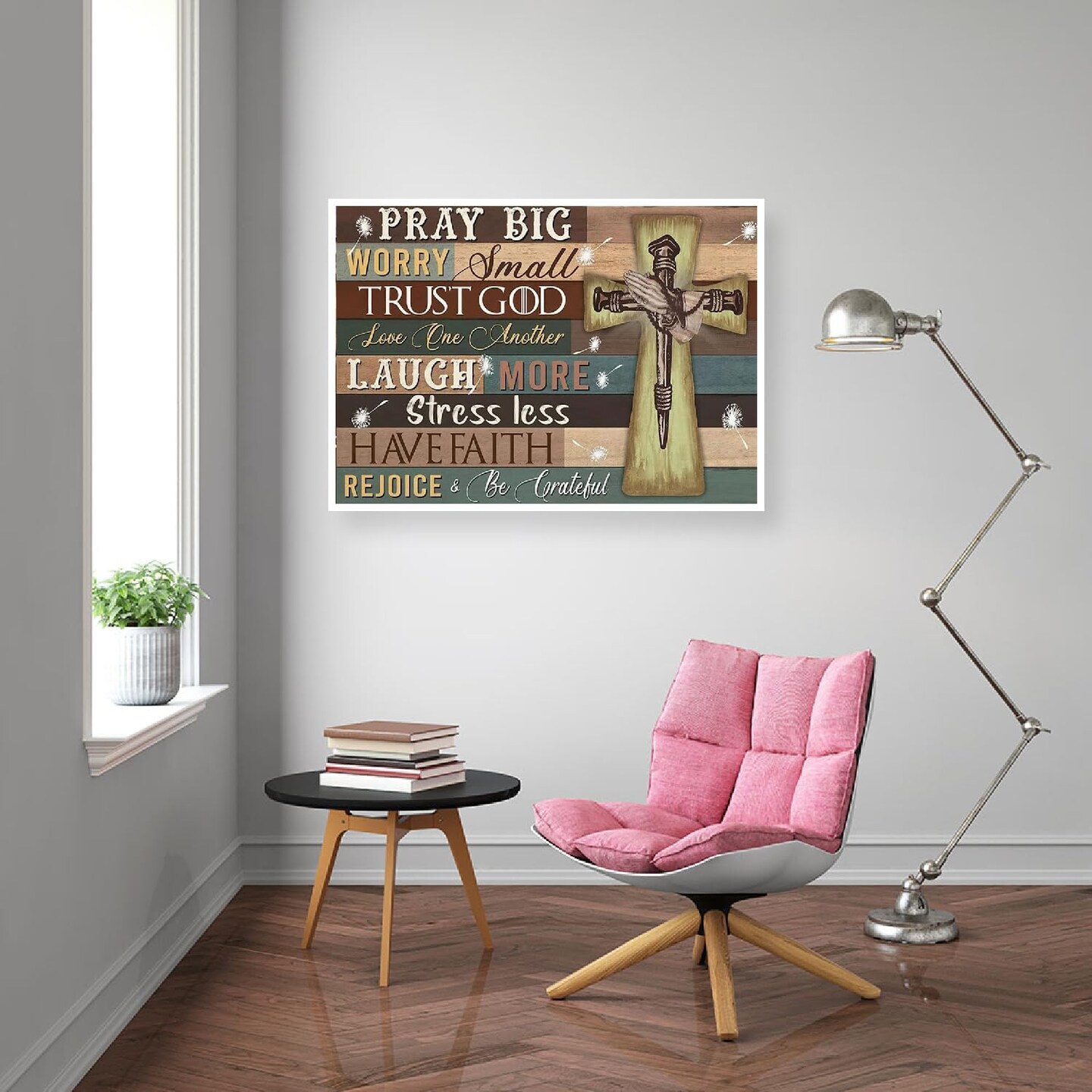 Inspirational Diamond Painting Kits for Adults Beginners,Christ Cross Diamond Art Kit,DIY Full Round Drill Religious Gem Art Kits,Home Wall Decor 16x12 Inch