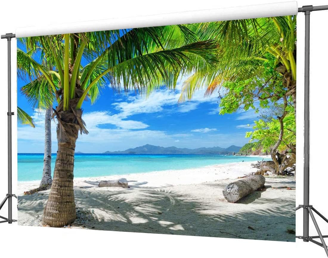 7X5FT Summer Tropical Sea Beach Backdrop Photography Sunset Hawaiian Seaside Ocean Palm Background