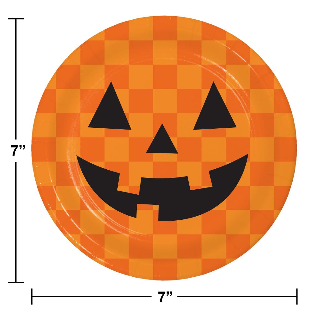 96 pc Bulk Retro Halloween Paper Dessert Plate