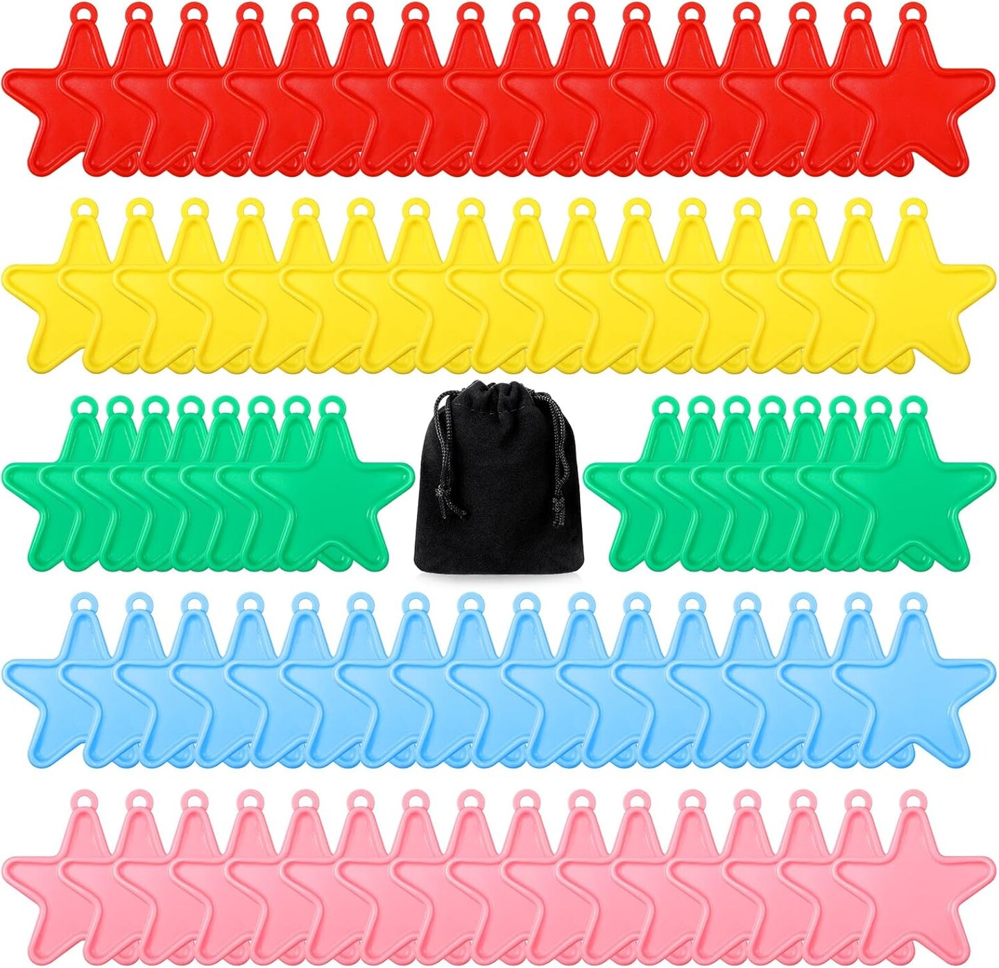 80 Pcs Plastic Balloon Weights Colorful Weights for Balloons for Birthday Party Christmas Wedding Celebration Decoration(Star Shaped)