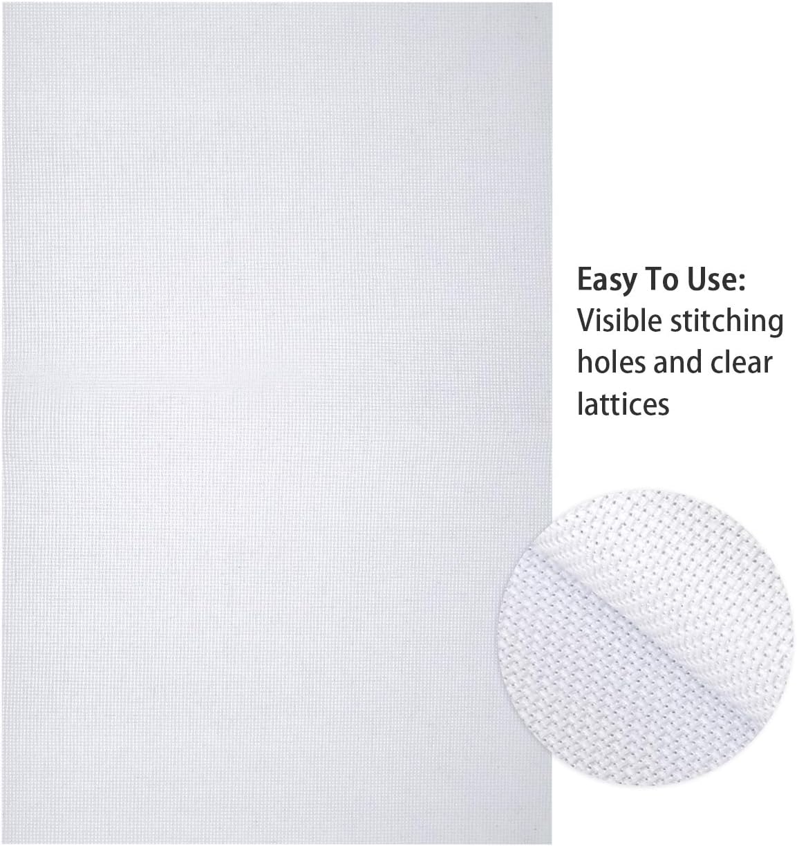 2 Pieces 14 Count Big Size White Aida Cross Stitch Fabric, Classic Reserve Aida Cloth