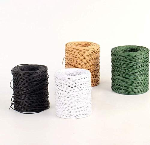 656 Feet Floral Wire,2mm Floral Bind Wire Wrap Twine,Paper Covered Wire Rustic Vine Wire for Floral Arrangements, Flower Crowns, Grapevine Wreath Making, Wedding Decorating, DIY Projects(Black)