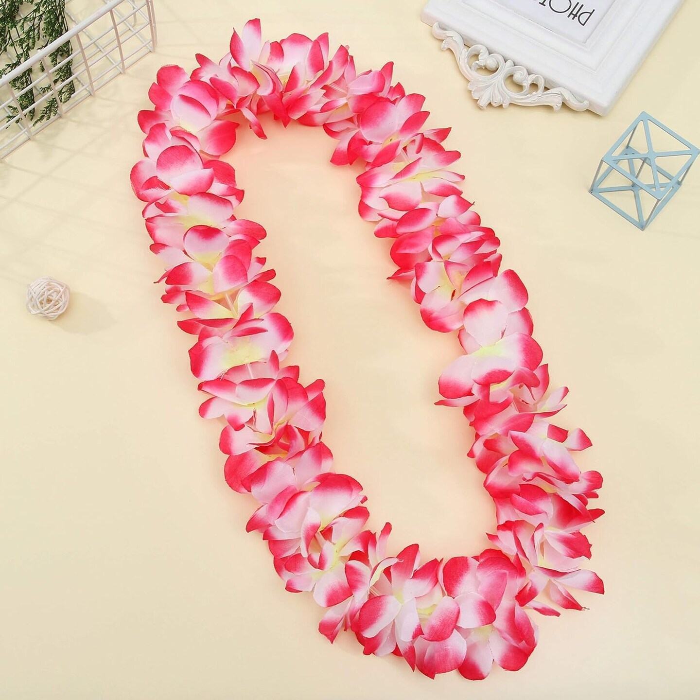 4 pcs Thickened Summer Hawaiian Leis, Perfect Luau Party Supplies for Summer Beach Vacations, Essential Party Decorations (4, 4 Color)