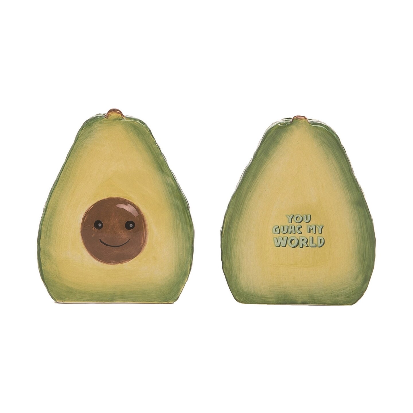 Transpac Dolomite 3.15 in. Multicolor Spring Avocado Salt and Pepper Shaker Set of 2