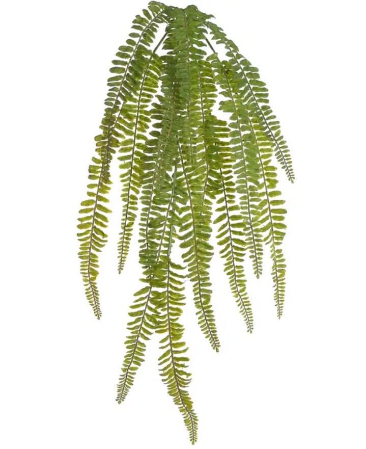 3-Pack 30&#x22; Hanging Fern Bush &#x2013; Lifelike Faux Greenery for Indoors &#x26; Out