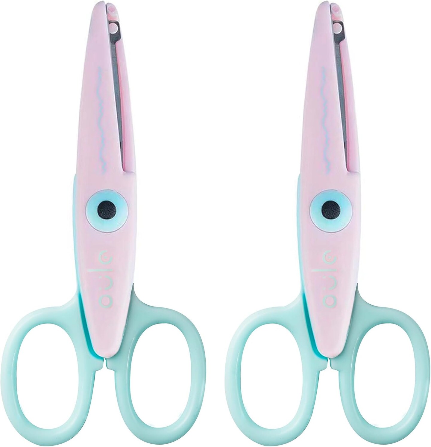 Decorative Pattern Edge Craft Scissors (2-Pack), Pink, Stainless Steel, Ambidextrous, Suitable for Fun DIY Scrapbooking Crafting Projects for Kids & Adults